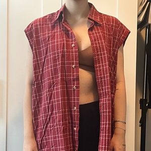 Sleeveless Button Down